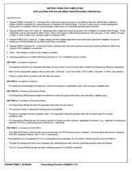 439 AW Form 1 Application for 439 AW Dbids Identification Credential, Page 2