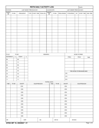 AFWA IMT Form 18 Rstn Daily Activity Log