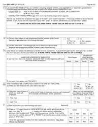 Form SSA-1-BK Application for Retirement Insurance Benefits, Page 4