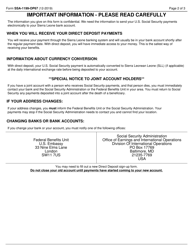 Form SSA-1199-OP67 Direct Deposit Sign-Up Form (Sierra Leone), Page 2