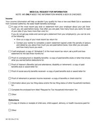 Form MC355 Medi-Cal Request for Information - California, Page 2