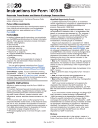 Document preview: Instructions for IRS Form 1099-B Proceeds From Broker and Barter Exchange Transactions