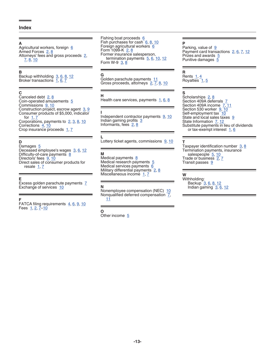 Instructions for IRS Form 1099-MISC, 1099-NEC Miscellaneous Income and Nonemployee Compensation, Page 13