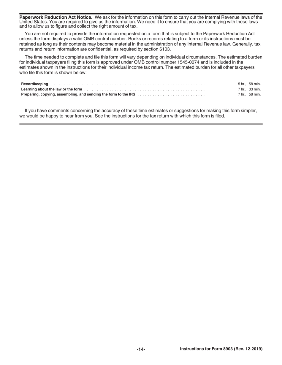 Instructions for IRS Form 8903 Domestic Production Activities Deduction, Page 14