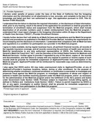 Form DHCS6216 Medi-Cal Rendering Provider Application/Disclosure Statement/Agreement for Physician/Allied/Dental Providers - California, Page 10
