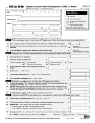 IRS Form 940 Employer&#039;s Annual Federal Unemployment (Futa) Tax Return