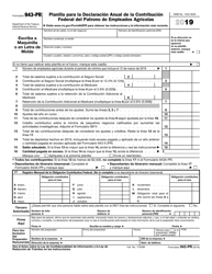 IRS Formulario 943-PR Planilla Para La Declaracion Anual De La Contribucion Federal Del Patrono De Empleados Agricolas (Puerto Rican Spanish)