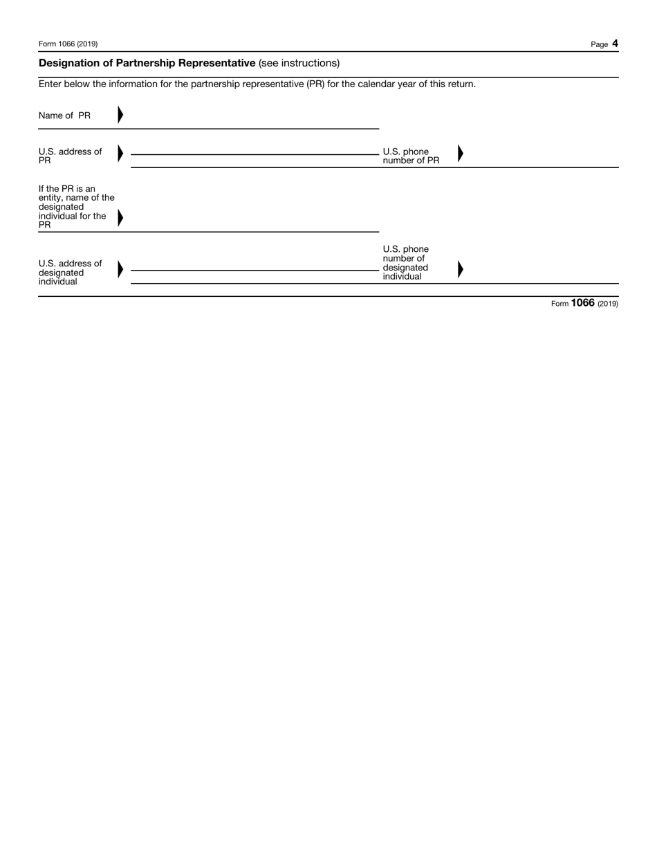 IRS Form 1066 U.S. Real Estate Mortgage Investment Conduit (REMIC) Income Tax Return, Page 4