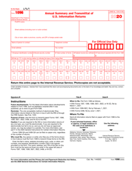 irs form 1096 template