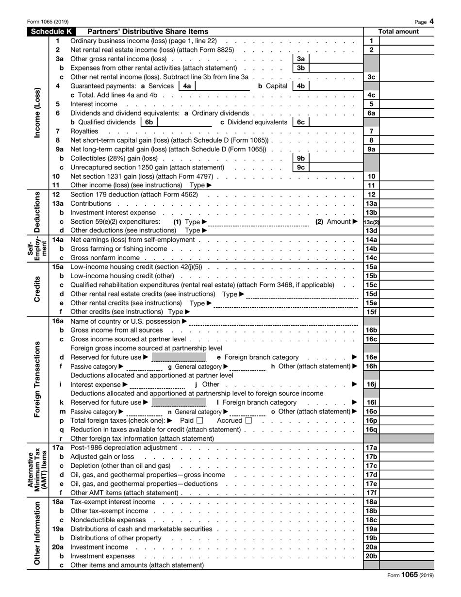 IRS Form 1065 U.S. Return of Partnership Income, Page 4