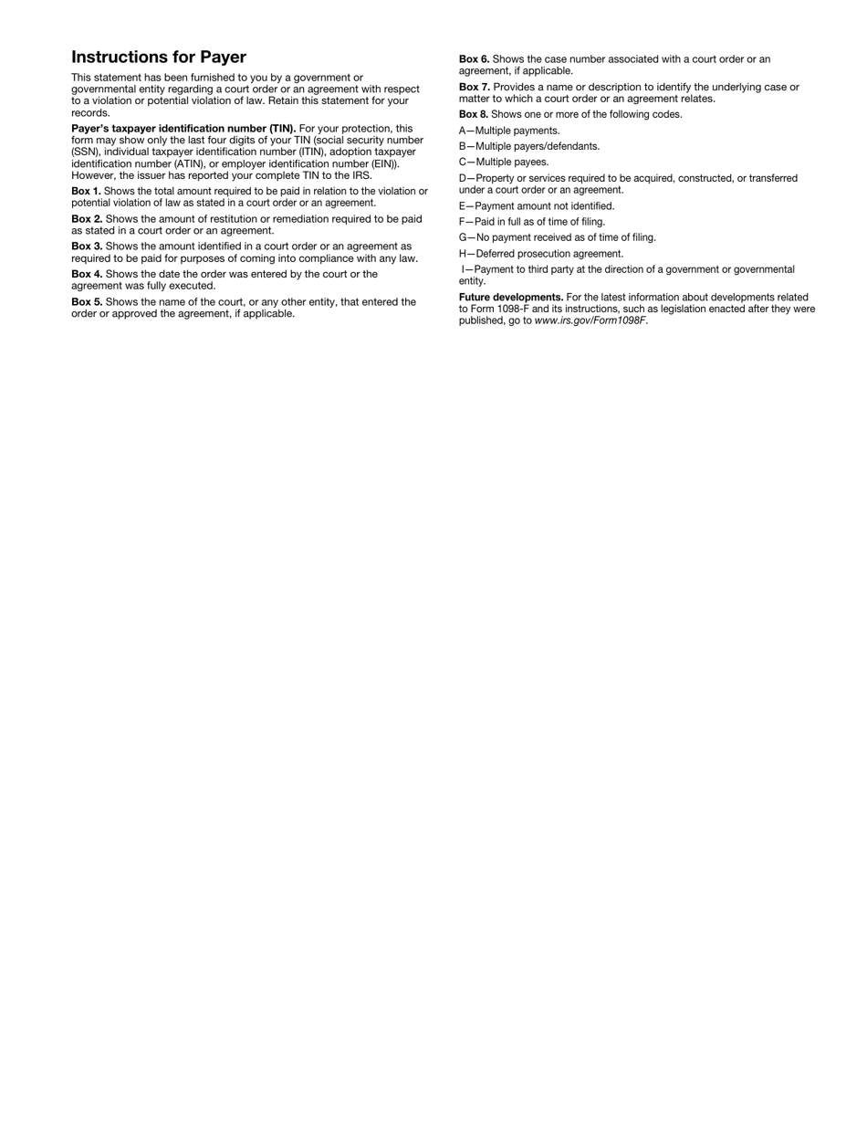 IRS Form 1098-F Fines, Penalties, and Other Amounts, Page 4