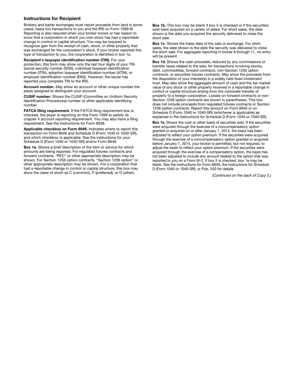 IRS Form 1099-B Proceeds From Broker and Barter Exchange Transactions, Page 5