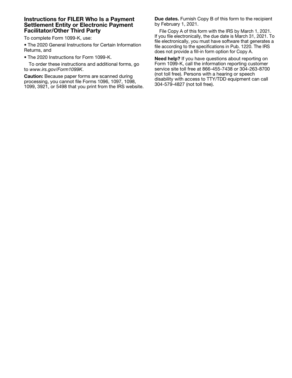 IRS Form 1099-K Payment Card and Third Party Network Transactions, Page 8
