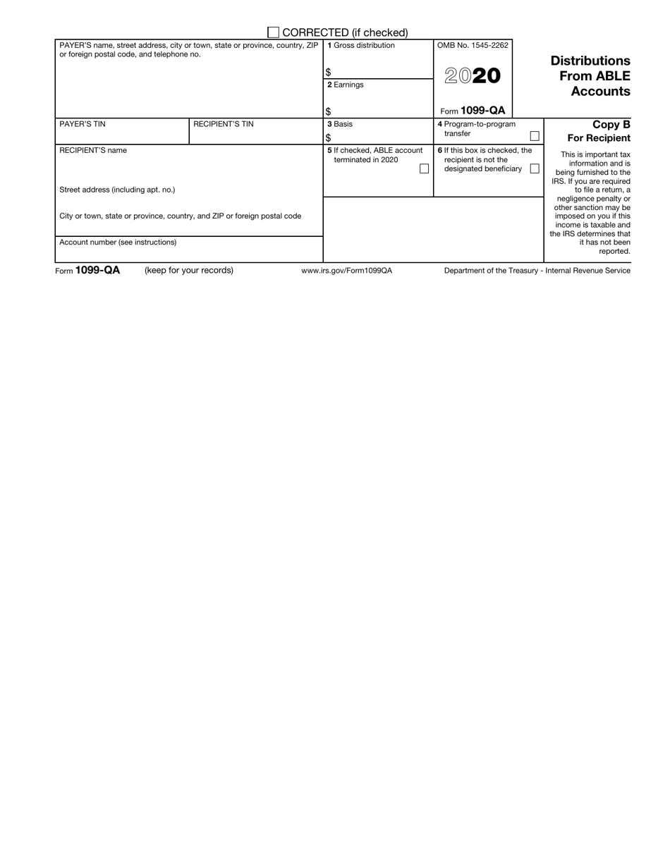 IRS Form 1099-QA Distributions From Able Accounts, Page 2