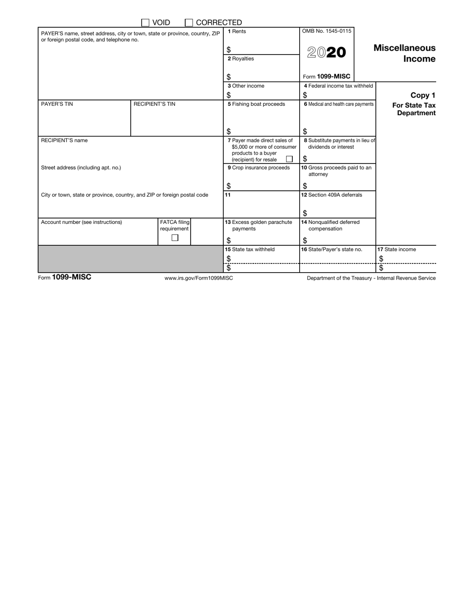 IRS Form 1099-MISC Miscellaneous Income, Page 3