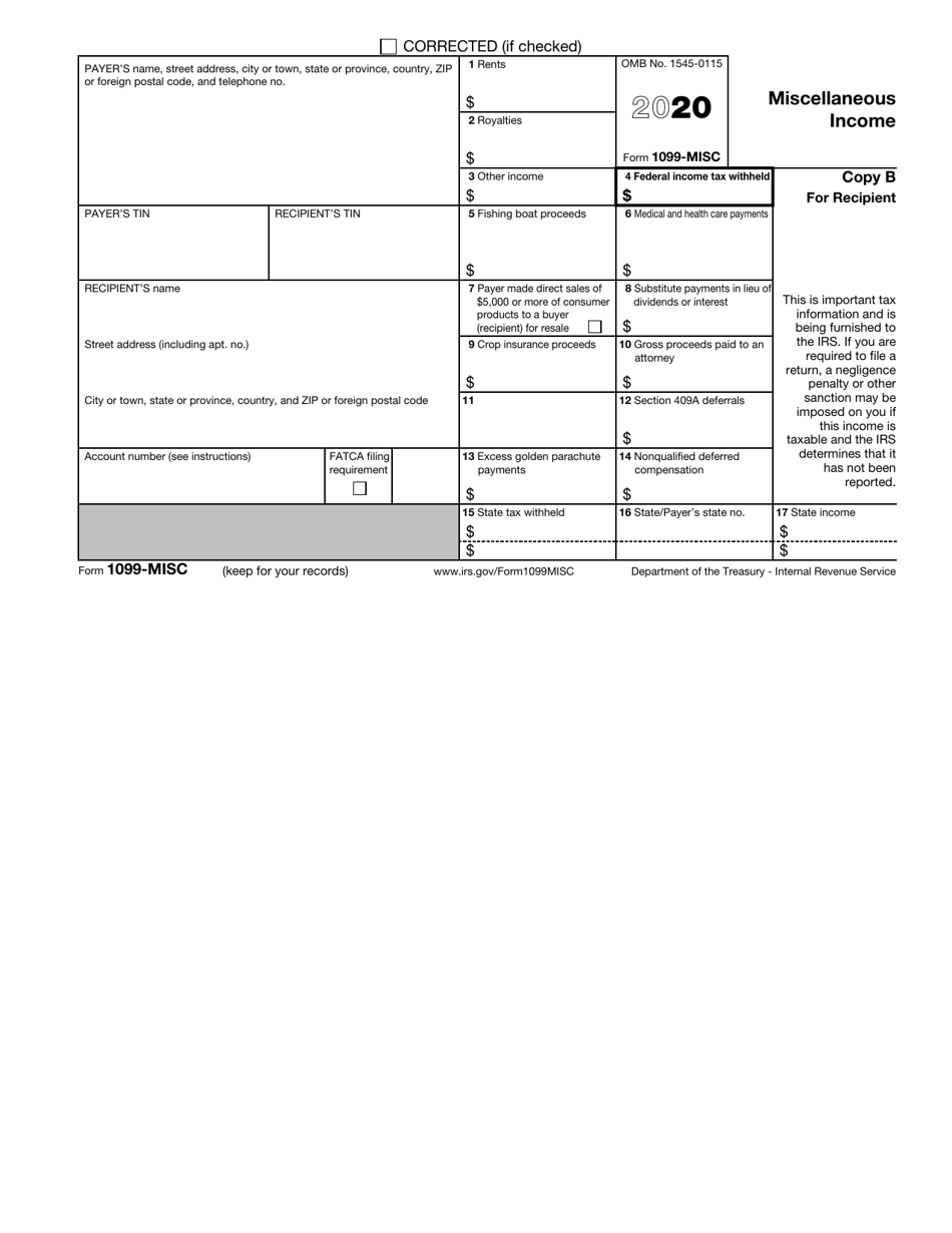 IRS Form 1099-MISC Miscellaneous Income, Page 4