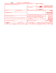 IRS Form 1099-S &quot;Proceeds From Real Estate Transactions&quot;, Page 2