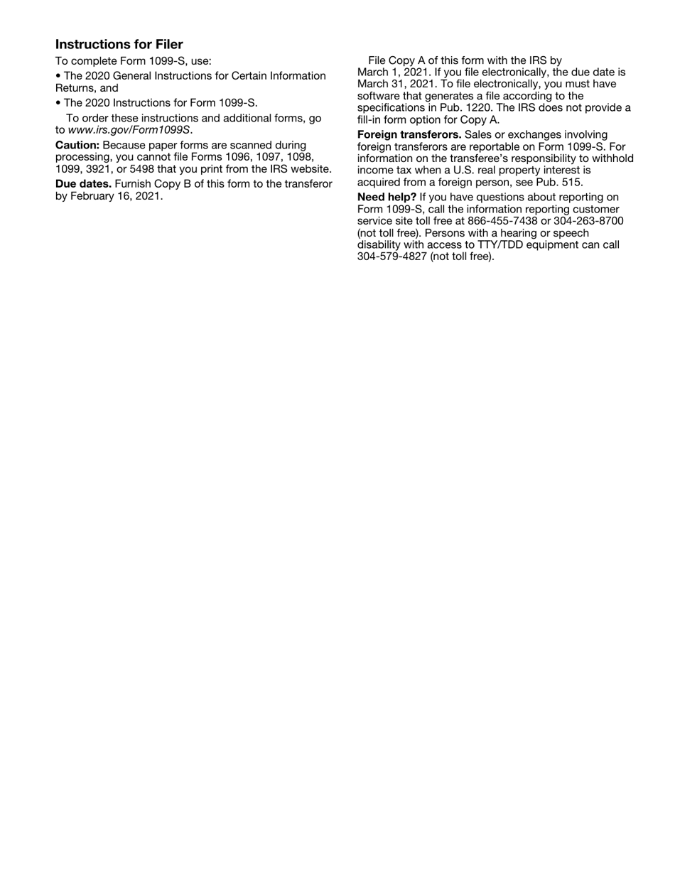 IRS Form 1099-S Proceeds From Real Estate Transactions, Page 6