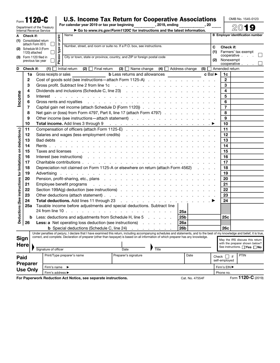 Irs form 1120 c download fillable pdf or fill online u s free nude