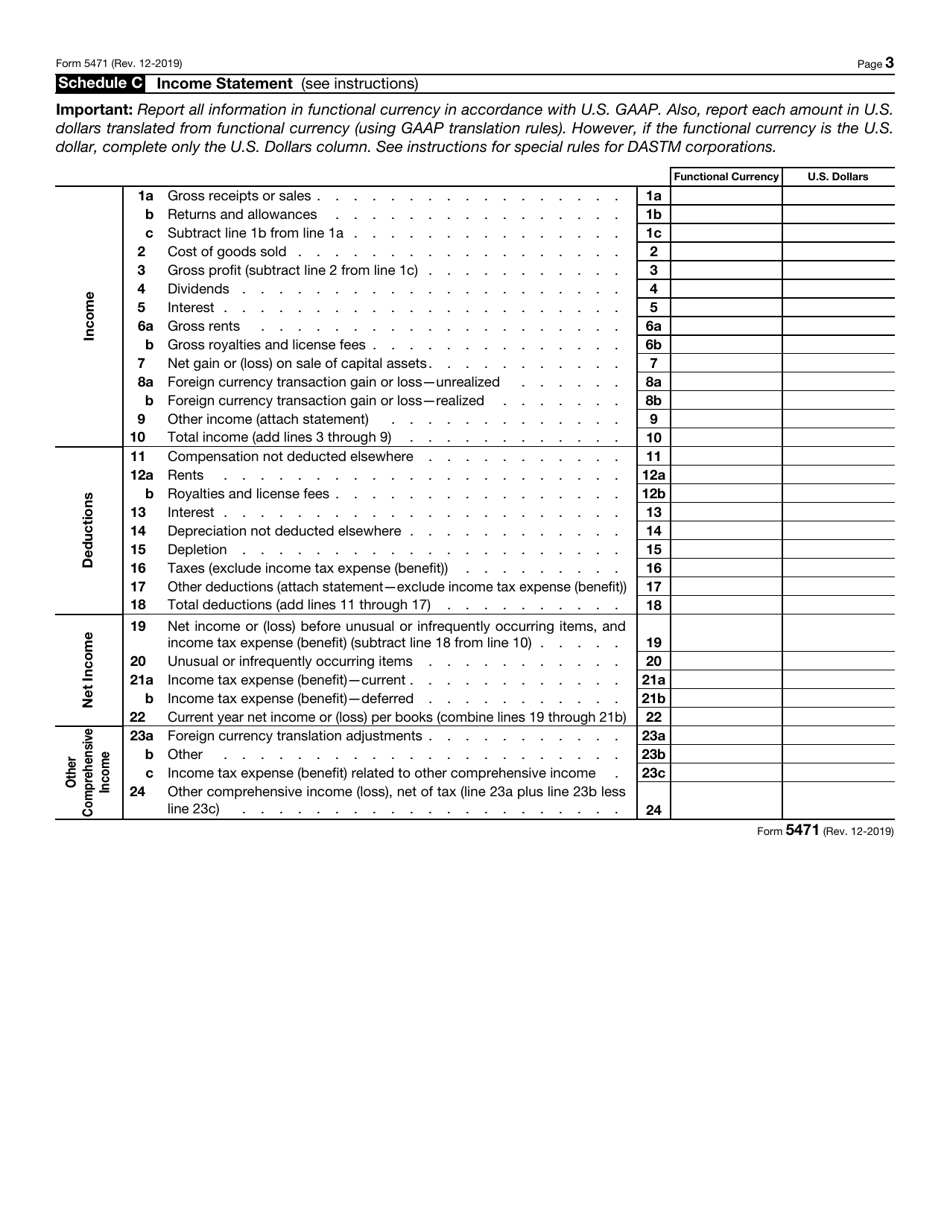 IRS Form 5471 Information Return of U.S. Persons With Respect to Certain Foreign Corporations, Page 3
