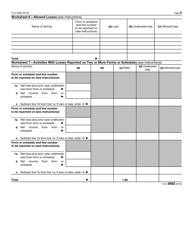 IRS Form 8582 Passive Activity Loss Limitations, Page 3