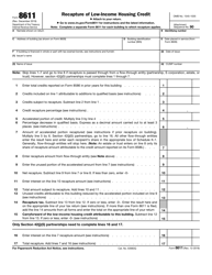 IRS Form 8611 Recapture of Low-Income Housing Credit