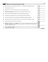 IRS Form 8801 Credit for Prior Year Minimum Tax - Individuals, Estates, and Trusts, Page 2