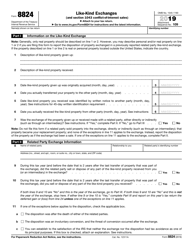 Document preview: IRS Form 8824 Like-Kind Exchanges