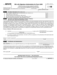 IRS Form 8879-PE IRS E-File Signature Authorization for Form 1065