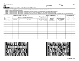 IRS Form 8955-SSA Annual Registration Statement Identifying Separated Participants With Deferred Vested Benefits, Page 2