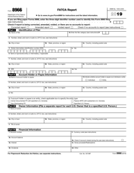 Document preview: IRS Form 8966 Fatca Report