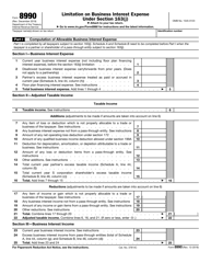IRS Form 8990 Limitation on Business Interest Expense Under Section 163(J)