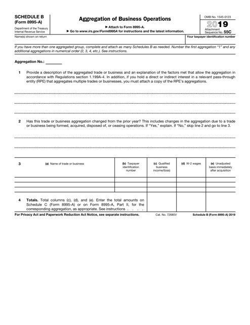 IRS Form 8995-A Schedule B 2019 Printable Pdf
