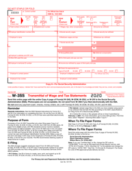IRS Form W-3SS Transmittal of Wage and Tax Statements, Page 2