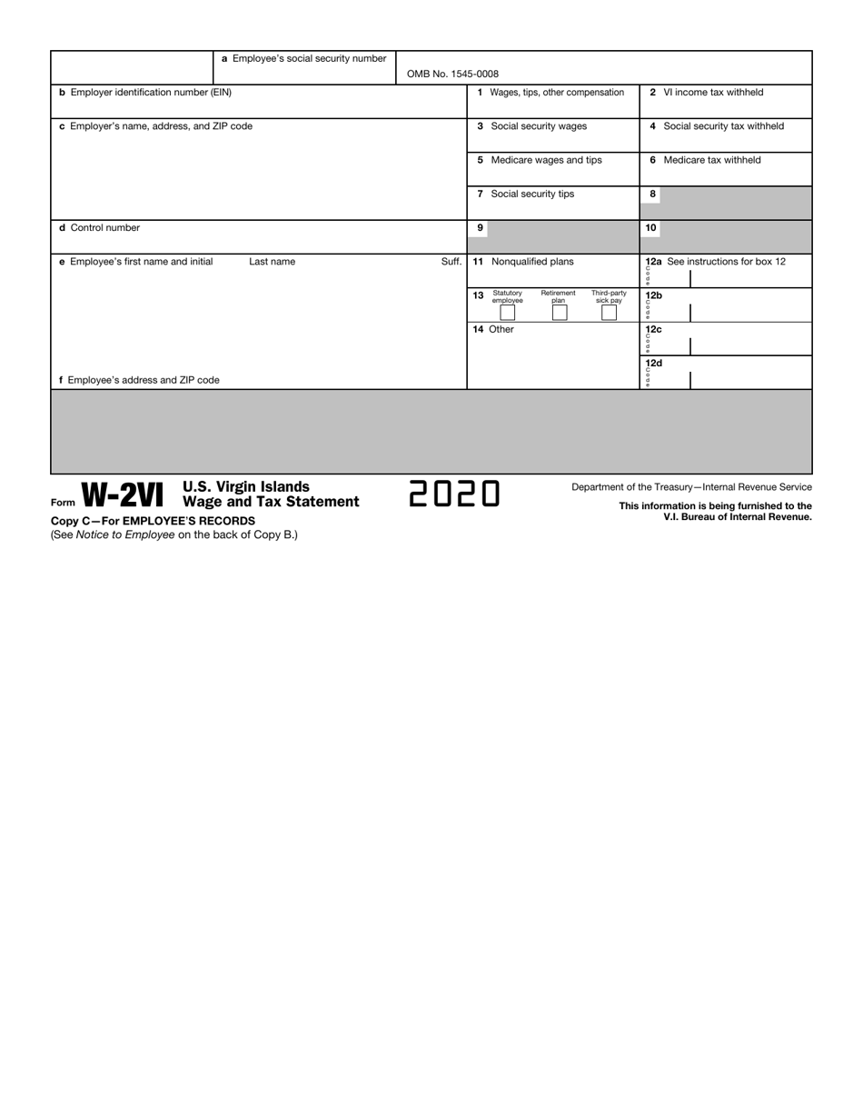 IRS Form W-2VI U.S. Virgin Islands Wage and Tax Statement, Page 6