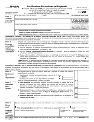 Document preview: IRS Formulario W-4(SP) Certificado De Retenciones Del Empleado (Spanish)