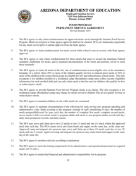 Food Program Permanent Service Agreement - Arizona, Page 15