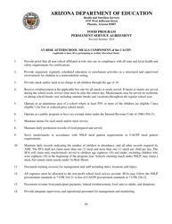 Food Program Permanent Service Agreement - Arizona, Page 16