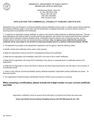 Form PS2005 Application for Disability Parking Certificate - Minnesota, Page 3