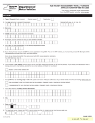 Form AA-15 Tvb Ticket Management for Attorneys Application for Web Access - New York, Page 2