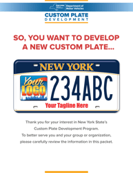 Form MV-415 Request for the Development of Custom Plates - New York, Page 3