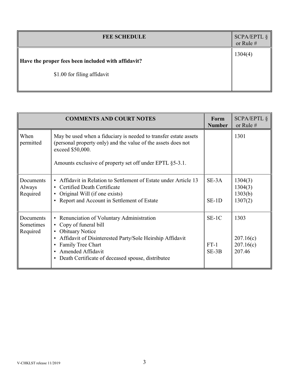 Voluntary Administration Checklist - New York, Page 3