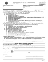Document preview: Form UCS-447/SF Application for Permission to Apply for Resentencing - New York
