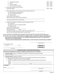 Form UCS-447/LF Application for Permission to Apply for Resentencing - New York, Page 2