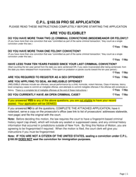 Notice of Motion and Affidavit in Support of Sealing Pursuant to Cpl 160.59 - New York, Page 2