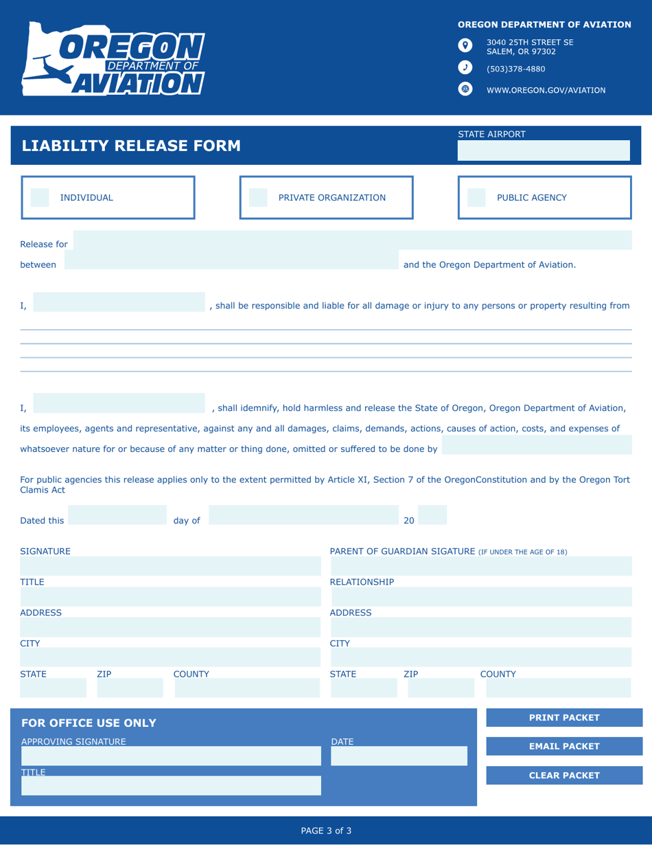 Airport Information Reporting for Oregon (Airo) - Oregon, Page 3