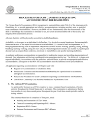 Request for Accommodation of Disabilities - Oregon, Page 5