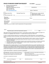 Form 125610 &quot;Space Standard Exemption Request&quot; - Oregon