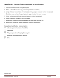 Form 125610 Space Standard Exemption Request - Oregon, Page 2