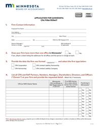 Application for Minnesota CPA Firm Permit - Minnesota, Page 2